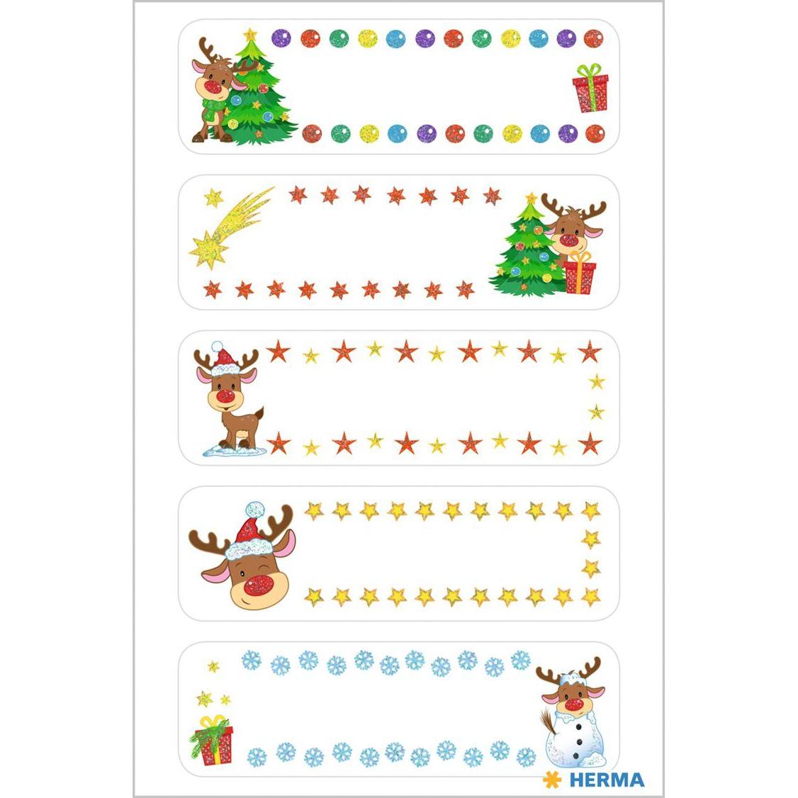 Herma, Sticker, Weihnachts-Geschenkesticker DECOR "Little Rudolph"