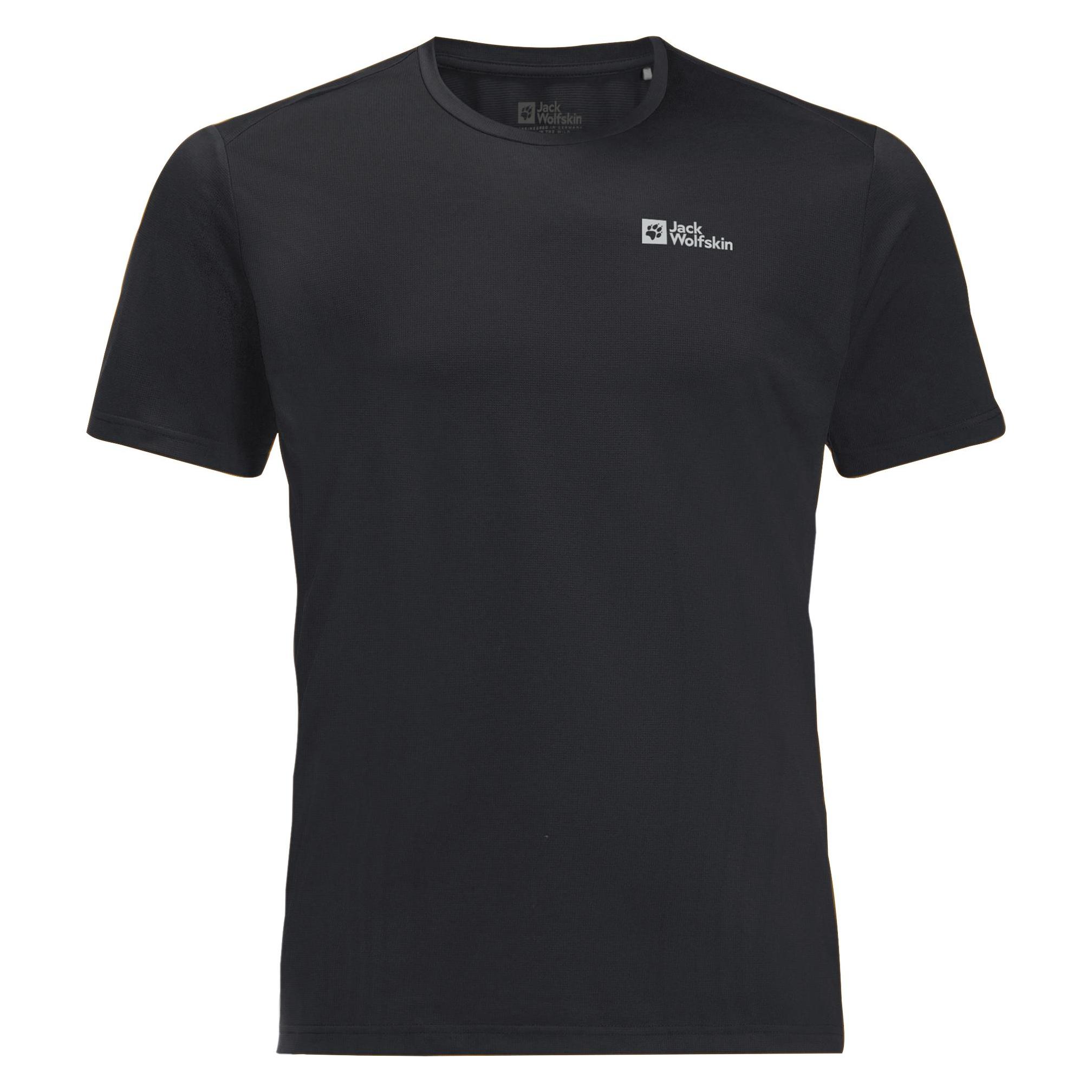 Jack Wolfskin, Herren, Sportshirt, Delgami S/S M (Xxl), Schwarz, Xxl