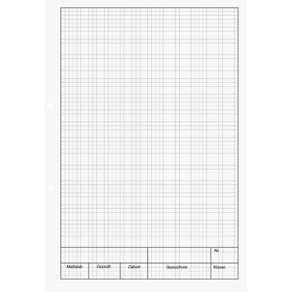 Produktbild Brunnen Arbeitsblock Kieserblock DIN A4 kariert Lineatur 11 (A4, Kariert)