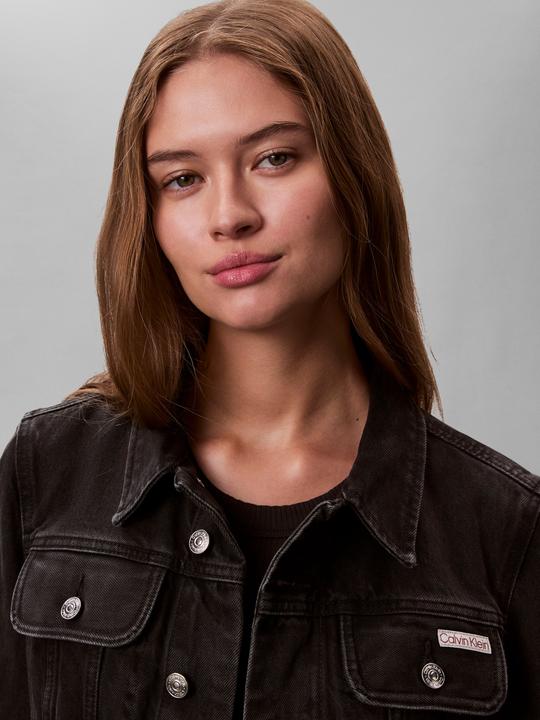 Actual product image Calvin Klein Black Cotton Women's Jacket (L)