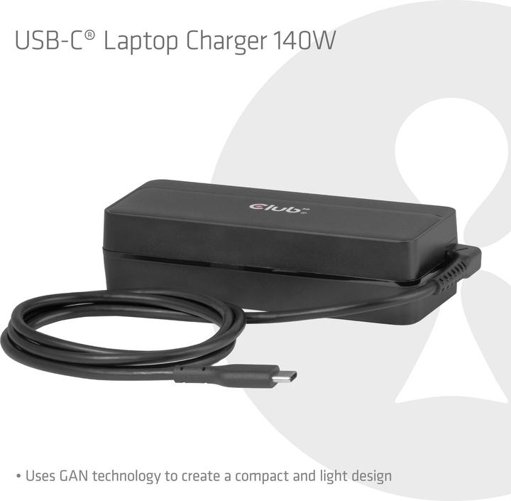 Actual product image Club 3D Club3D Nabíječka pro notebook, USB-C, 140W, 1m (140 W, 1 portion)