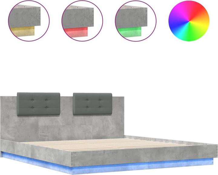 Immagine prodotto vidaXL Struttura letto con testiera e luci LED (180 x 200 cm)