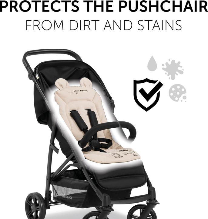 Actual product image Hauck Pushchair Seat Liner Winnie the Pooh Beige