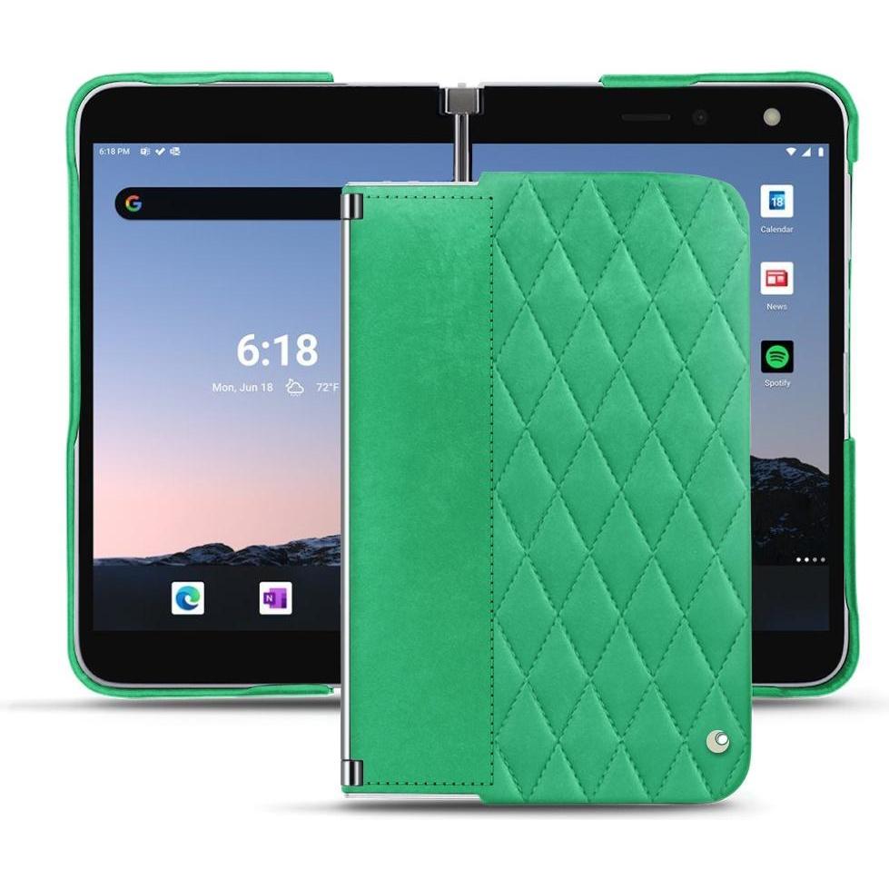 Noreve Lederschutzhülle (Microsoft Surface Duo 2), Smartphone Hülle, Grün