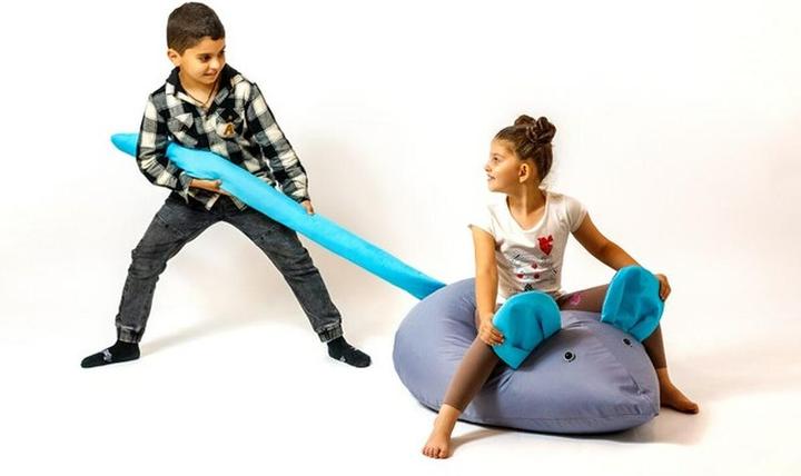 Produktbild Go Gift Sako Tasche pouffe Maus grau-blau L 110 x 80 cm