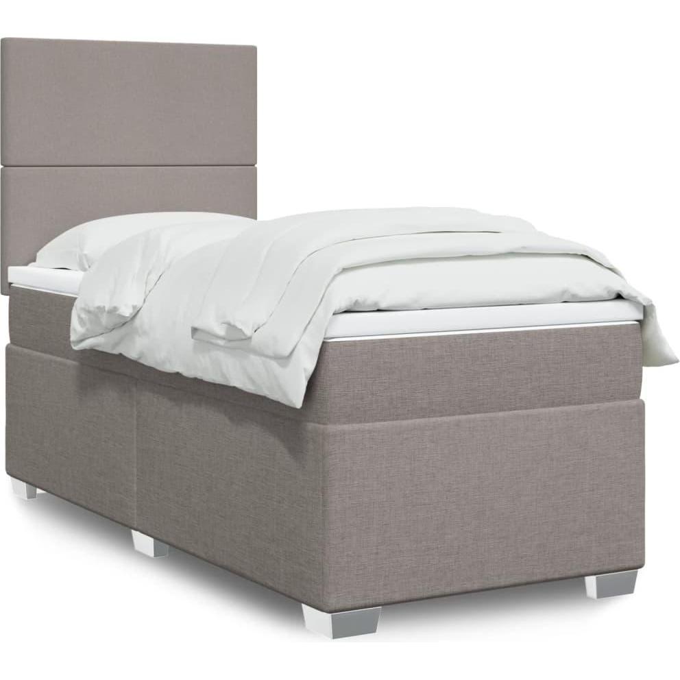 VidaXL, Bett, Bo x springbett mit Matratze 120 x 200 cm Stoff (120 x 200 cm)