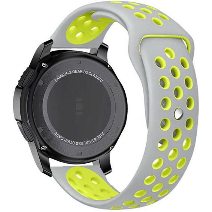 Thumbnail - Strap-it Sportarmband (Silikon, Xiaomi Mi Watch), Uhrenarmband, Mehrfarbig, Grau, Gelb