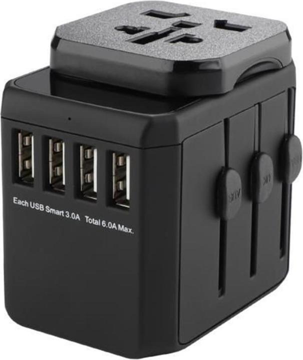 Actual product image MicroConnect World Travel Adapter, 4 USB A