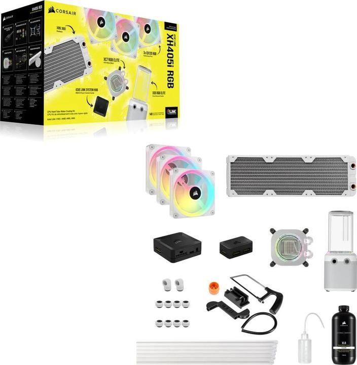 Image du produit Corsair CPC Hydro X iCUE XH405i RGB Kit blanc