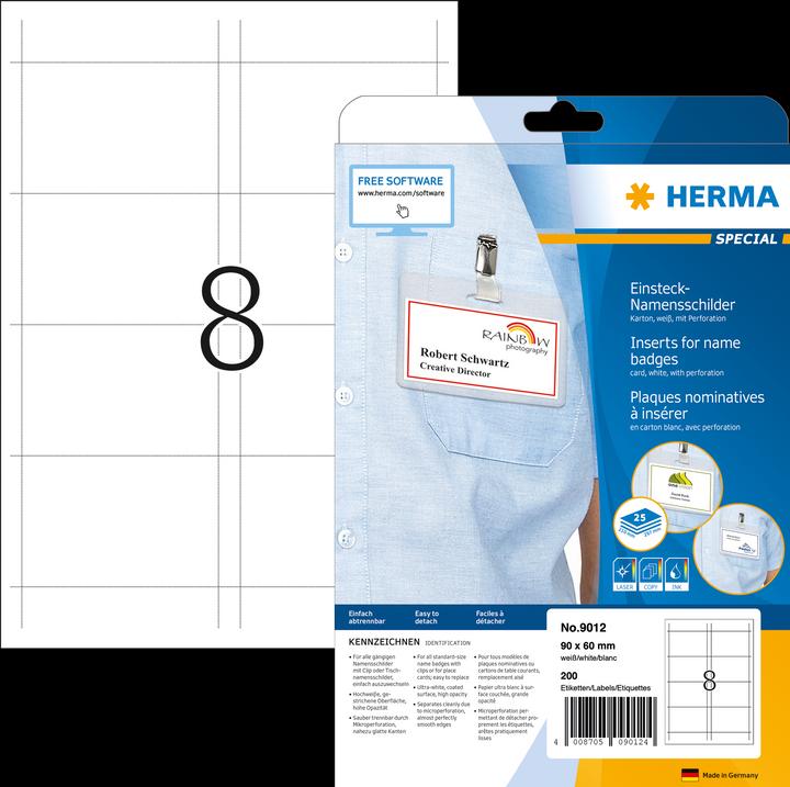 Actual product image HERMA Name badges A4
