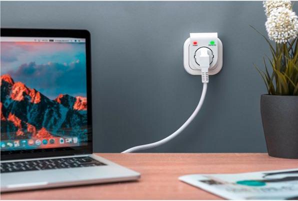Actual product image Digitus Overvoltage protection adapter. LED 1xCEE 7/7 TV-GS CE-LVD