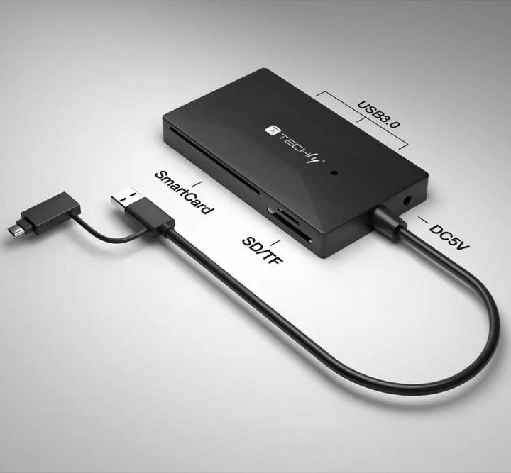 Produktbild Techly Multi-Kartenleser und HUB USB-A/C