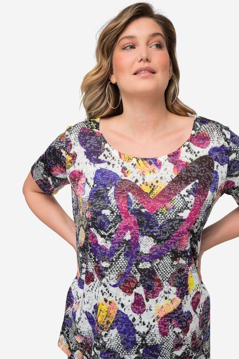 Image du produit Miamoda T-shirt à imprimé all-over, avec col rond et manches courtes (50)
