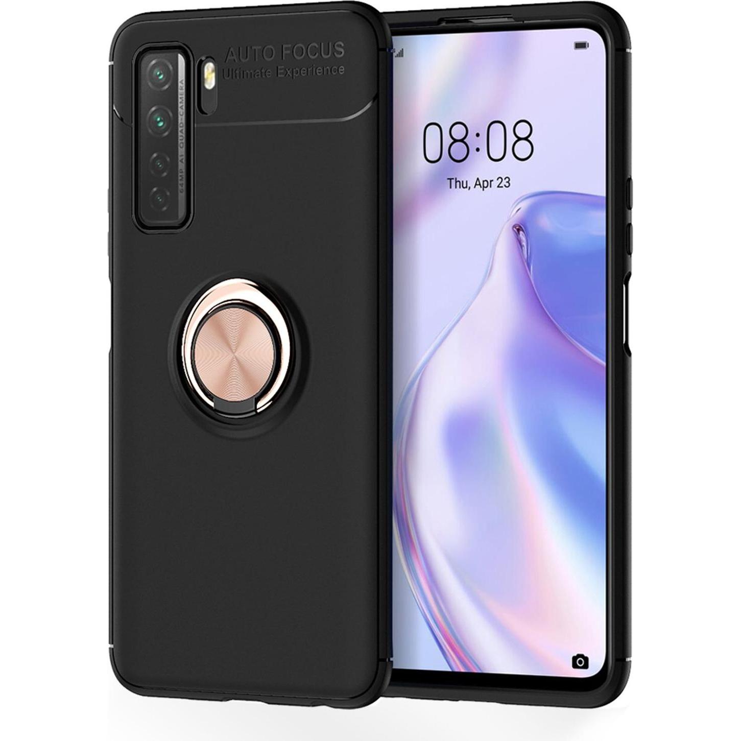 Nalia Ring Hülle (Huawei P40 Lite), Smartphone Hülle, Rosa