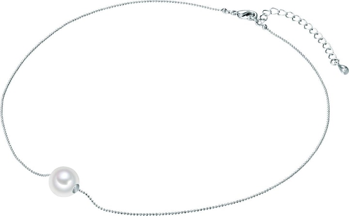 Produktbild Lulu & Jane Messing Muschelkernperle silber 42,0 cm Basiskette + 5,0 cm Verlängerung - 33140 (Messing, 42 - 47 cm)