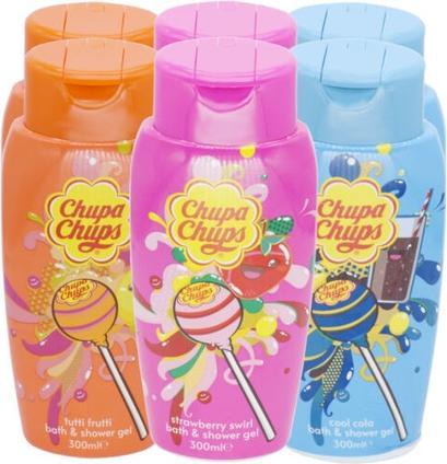 Produktbild Chupa Chups Bath & Shower Gel Strawberryswirl Tuttifrutti Coolcola 300ml (300 ml)