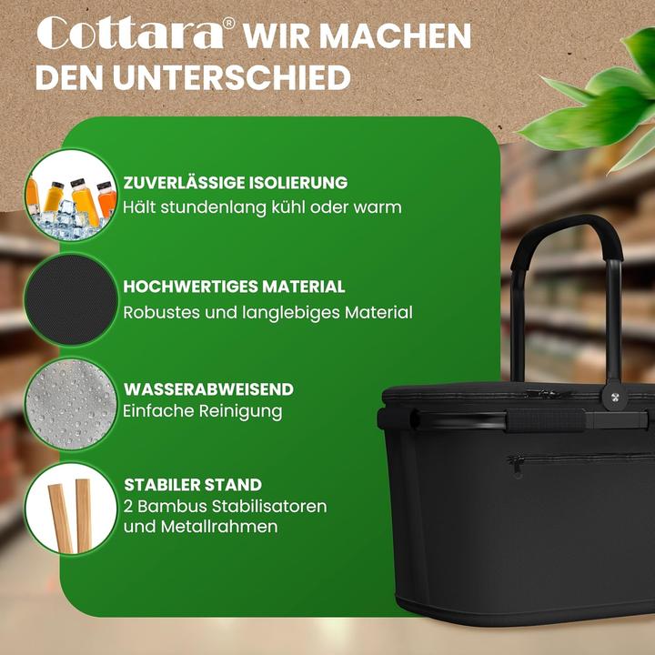 Produktbild Cottara Thermo Einkaufskorb mit Isolierung und Deckel