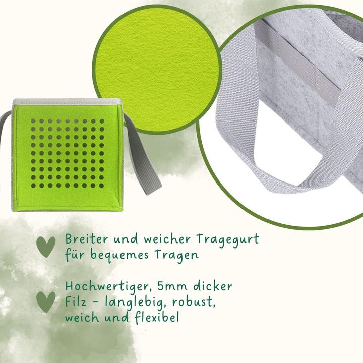 Produktbild Hermex Aufbewahrungstasche für Hörspielbox und Figuren Organizer-Tasche für Hörspiel Grün
