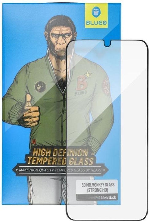 Produktbild Partner Telecom Sonstiges Blueo 5D Mr. Monkey Glas - Apple iPhone 7/8 weiss (Strong HD) (1 Stück, Apple iPhone 8)