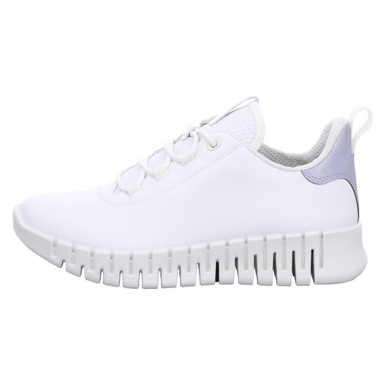 Ecco, Vrouwen, Sneakers, Dames Veterschoenen Sportieve Rubberen Zool Wit, Wit, (38)