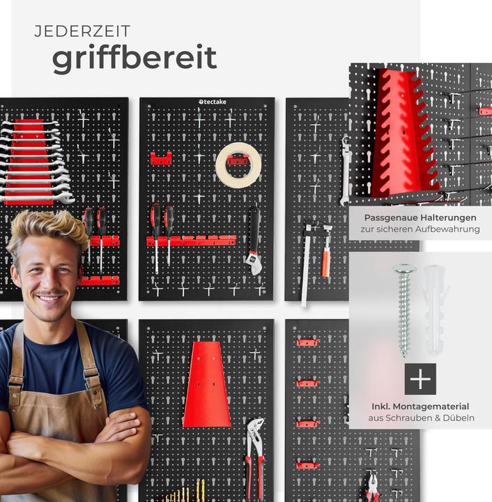 Image du produit tectake Werkzeuglochwand