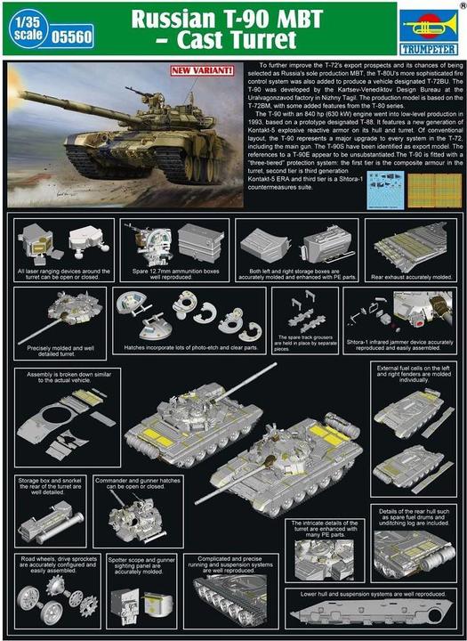 Produktbild Trumpeter Russian T-90A MBT - Cast Turret