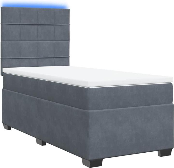 Produktbild vidaXL Bo x springbett mit Matratze 140 x 200 cm Samt (140 x 200 cm)