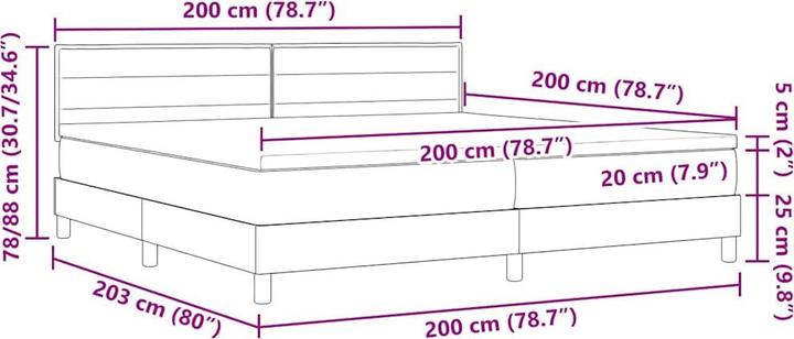 Produktbild vidaXL Bettmatratze (200 x 200 cm)