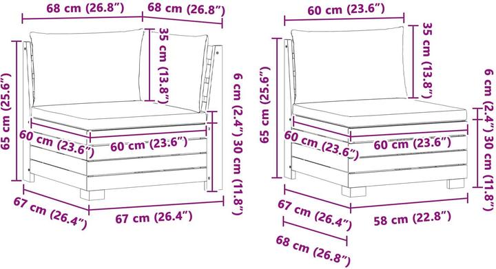 Produktbild vidaXL Outdoor-Sofa