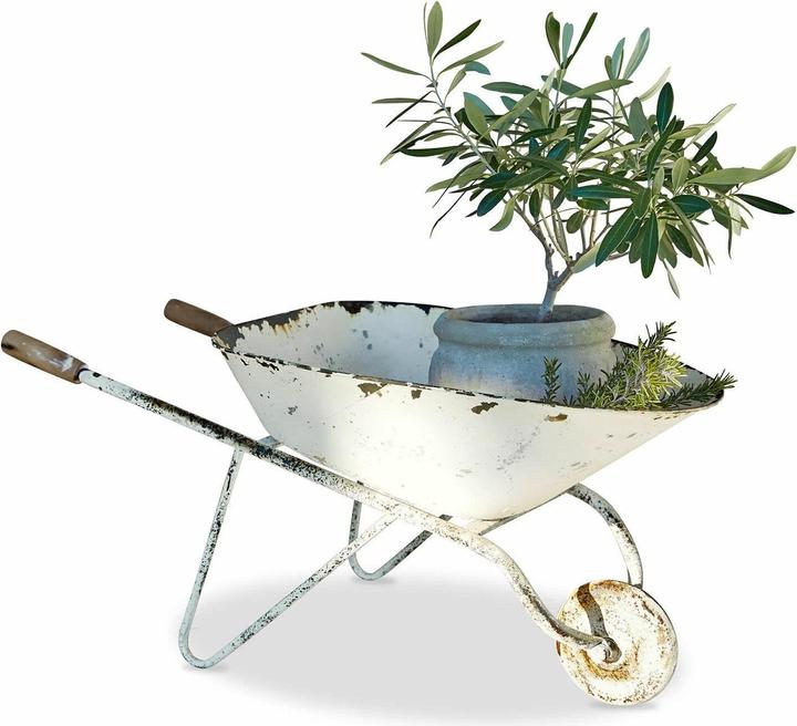 Actual product image Loberon Decorative wheelbarrow Padoux antique white