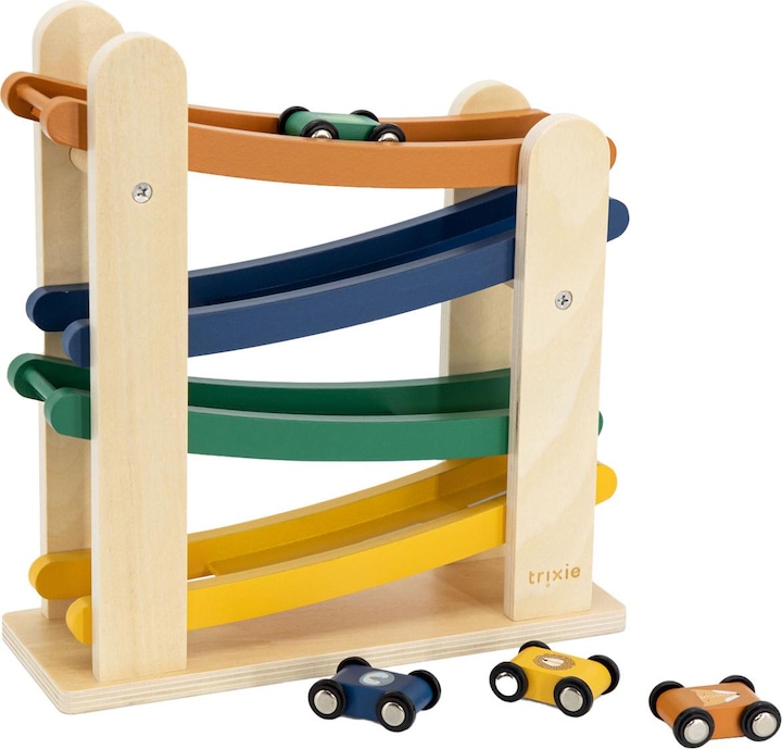 Immagine prodotto Trixie Baby Autostrada in legno con 4 auto
