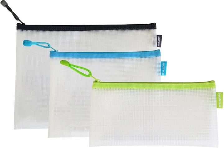 Immagine prodotto Kolma Borsa a rete Borsa a doppia cerniera 25 x 16 cm arancione (Set manicure, Documento & Portafoglio)