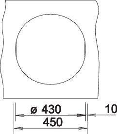Actual product image Blanco Rondo Silgranit (Top-mounted sink, 45 cm, 45 cm)