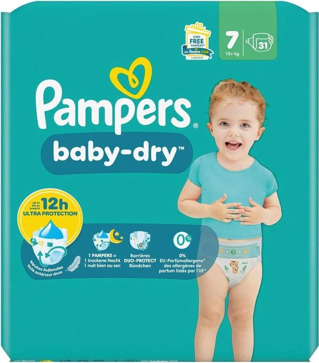 Produktbild Pampers Baby-Dry (Gr. 7, Tragepack, 31 Stück)