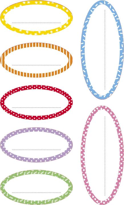 Image du produit Clairefontaine Etiquettes multicolores adhésives -