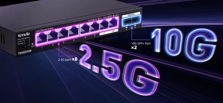 Immagine prodotto Tenda TEM2010X Switch Ethernet 2.5 Gigabit 8 (8 porte)
