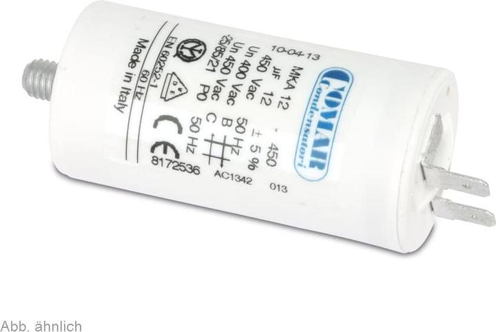 Produktbild Comar Condensatori Motorbetriebskondensator COMAR MKA450, 10µF/450V, 6,3mm, 30x70mm