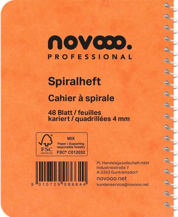 Produktbild Novooo Spiralheft assortiert (A7, Kariert, Weicher Einband)