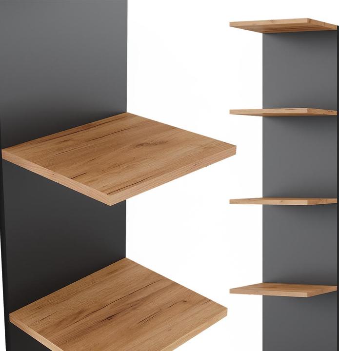 Immagine prodotto Vicco Mensola a muro Paolo, Antracite/oro power oak, 30 x 190 cm