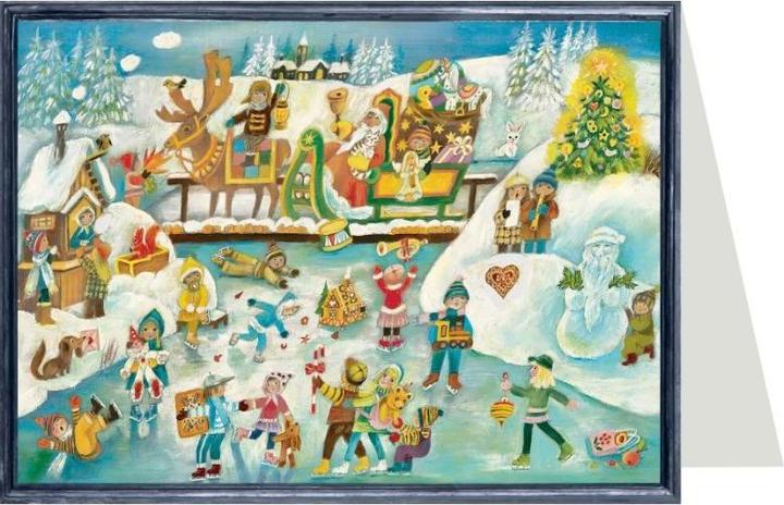 99782 - Christmas card - fun on the ice