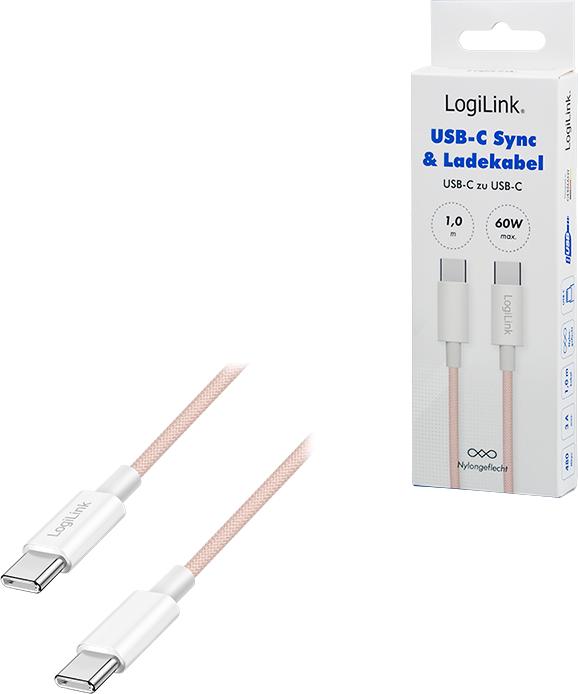 Actual product image LogiLink USB C – USB C (1 m, USB 2.0, 60 W)