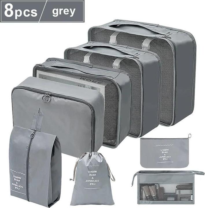 Immagine prodotto Only-Bags.Store 8 PCS Set di borse organizer da viaggio capacità valigia ordinamento organizzatore