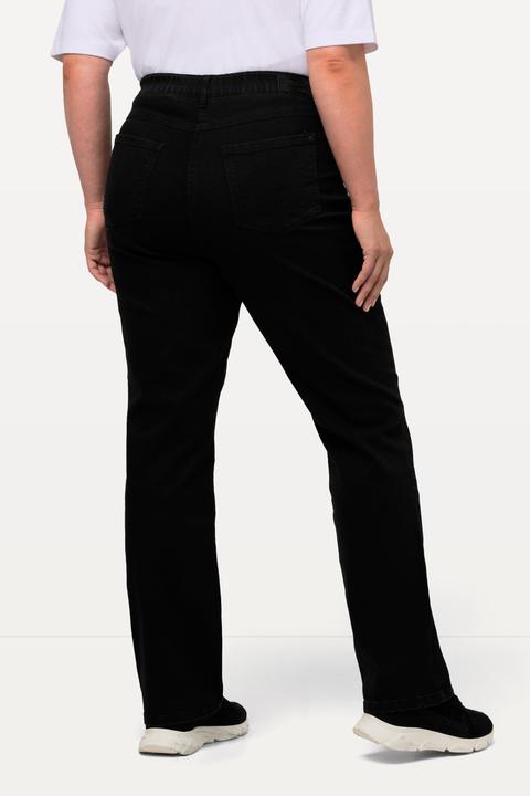 Immagine prodotto Ulla Popken Jeans modello Mandy di tessuto elasticizzato con taglio dritto a cinque tasche e cintura elastica (42)