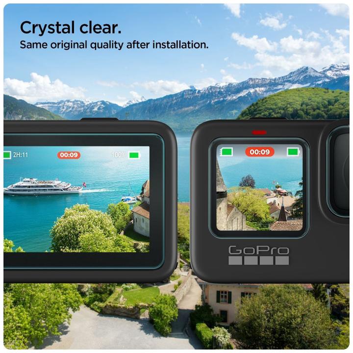 Actual product image Spigen GlasTR Slim + Film 2-Set - Zestaw szkieł i folii do GoPro Hero 12 / 11 / 10 / 9 (2 zestawy) (Hero 9, Hero 11, Hero 10, Hero 12)
