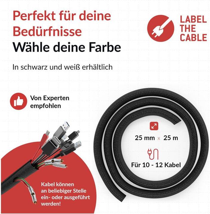 Image du produit Label-the-cable tube de câble (Gaines pour câbles, 2500 cm)