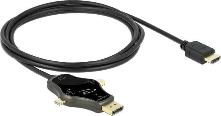 Image du produit Delock HDMI (Typ A) — DisplayPort| Mini DisplayPort| USB Typ C (1.75 m)