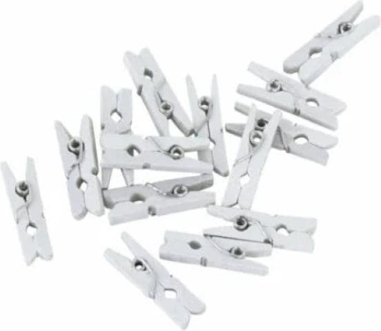 Produktbild Fiesta Mini Wäscheklammern aus Holz - Weiss - 24 Stück