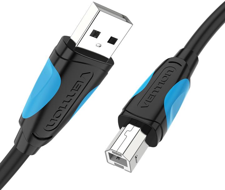 Produktbild Vention USB 2.0 Kabel Typ A-B, schwarz - 2m (2 m, USB 2.0)