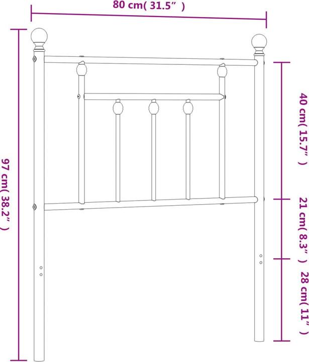 Actual product image vidaXL Paola (187 x 3 x 97 cm)