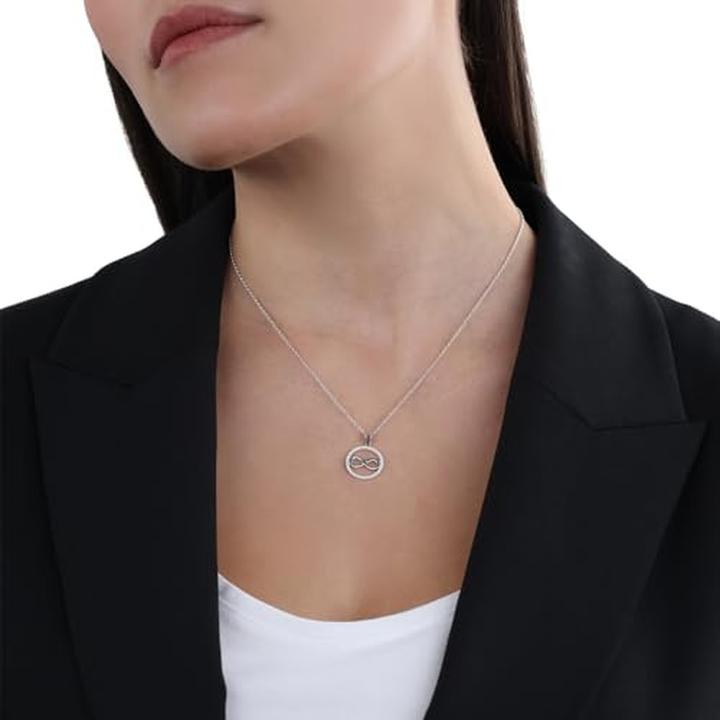 Image du produit S.Oliver Collier pour femme, argent 925 sterling zirconium Infinity (Argent 925, 42 cm)